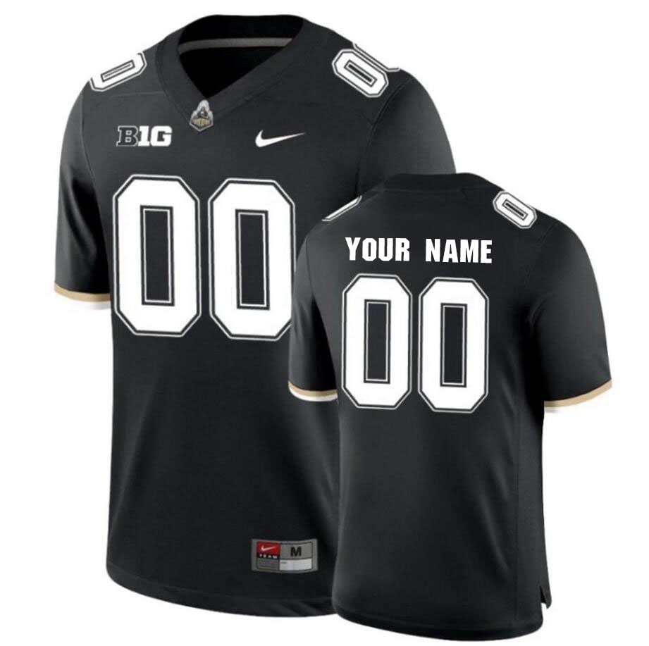 Custom Purdue Boilermakers Name And Number College Football Jerseys Stitched-Black